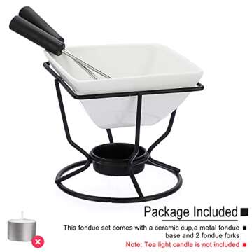 BSTKEY Ceramic Butter Warmer Set for Cheese and Chocolate