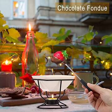 BSTKEY Ceramic Butter Warmer Set for Cheese and Chocolate