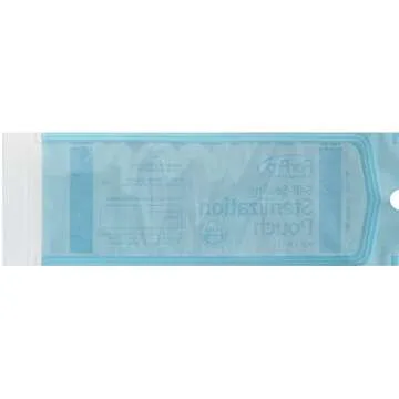 ForPro Professional Collection Self-Sealing Sterilization Pouches, Latex-Free, Color Changing Indicator, 3.5" W x 10" L, 200-Count