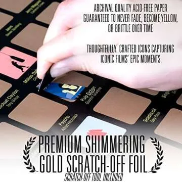 100 Movies Scratch Off Poster - Best Gift for Film Lovers