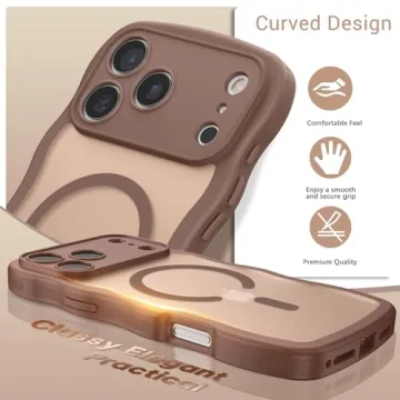 BENTOBEN Magnetic Case for iPhone 17 Pro Max - Cute Wavy Design with Full Protection