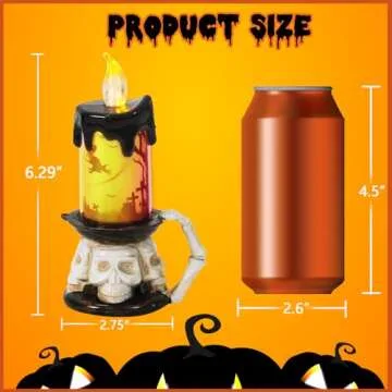 Spooky 3 Pack Flameless Halloween Candle Decorations