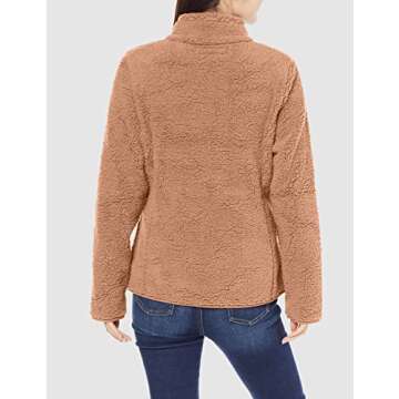 Amazon Essentials Women's Polar Fleece Lined Sherpa Full-Zip Jacket, Tan, Large