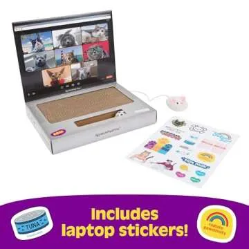 ScratchPad Pro — Cardboard Laptop Cat Scratcher, Great Idea for Pet Owners, Interactive Cat Toys f...