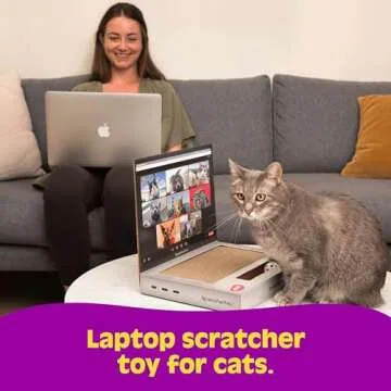ScratchPad Pro — Cardboard Laptop Cat Scratcher, Great Idea for Pet Owners, Interactive Cat Toys for Indoor Cats, Kitten Supplies and Cat Stuff