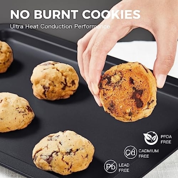 HONGBAKE Baking Sheet Pan Set - Nonstick Bakeware 3 Pack