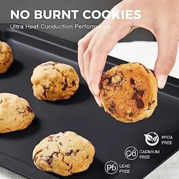 HONGBAKE Baking Sheet Pan Set - Nonstick Bakeware 3 Pack