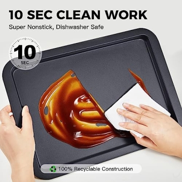 HONGBAKE Baking Sheet Pan Set - Nonstick Bakeware 3 Pack