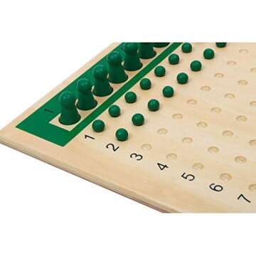 Adena Montessori Division Bead Board - Multiplication Montessori Math MaterialsChildren Early Math Learning Aid Tools