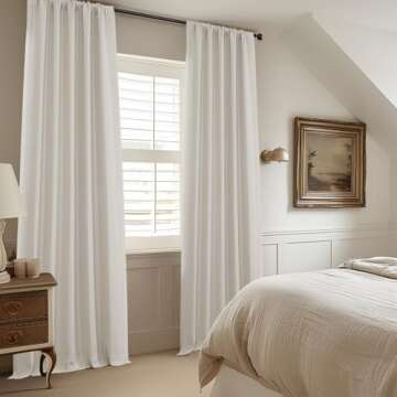 HPD Half Price Drapes Faux Linen Textured Room Darkening Curtains for Bedroom 120 Inches Long (1 Panel), 50W X 120L Curtains for Living Room Home Decor, Birch