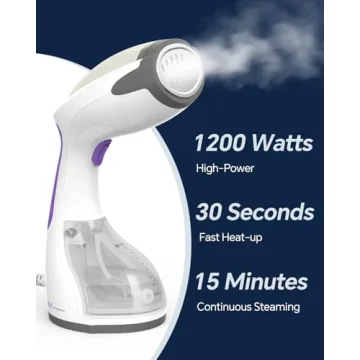 Beautural Portable Handheld Steamer for Quick Wrinkle Removal