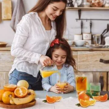 Ribbed Glassware Set with Straws and Ice Molds 12oz