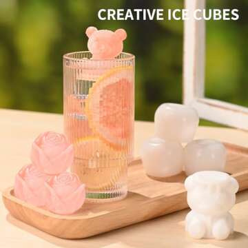 Ribbed Glasses - Easy-to-Grip Glassware Set with Straws and Ice Molds - 12oz x 4, 7oz x 4 - Vintage Ribbed Drinking Glasses Cup Sets for Cocktails, Juice, Iced Tee, Coffee. Christmas gifts for women