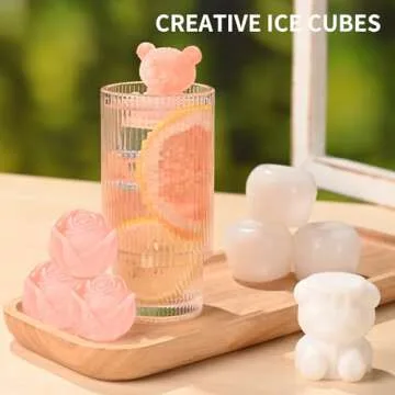 Ribbed Glassware Set with Straws and Ice Molds 12oz