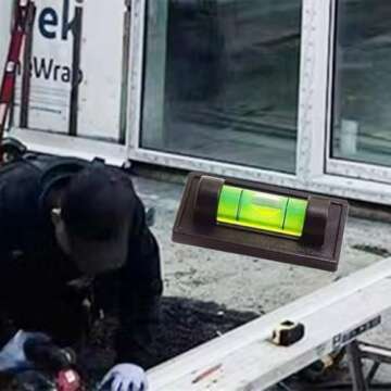 WOYISEPG 4Pcs Magnetic Bubble Spirit Level RV Standard Levels Magnet RV Levelers Tool for RV Camper, Travel Trailer, Motorhome, Tripod, Turntable, Phonograph (Set-A)