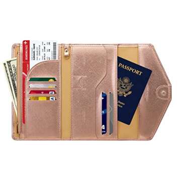 ZOPPEN Passport Holder - RFID Blocking Travel Wallet for Men/Women