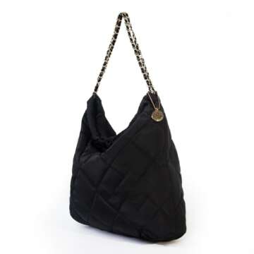 PS PETITE SIMONE Puffer Tote Bag for Women Large Puffy Purse for Work Travel Everyday