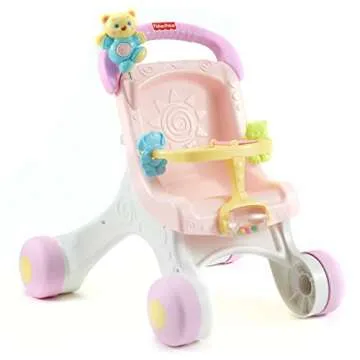 Fisher-Price Brilliant Basics Stroll-Along Walker, Pink