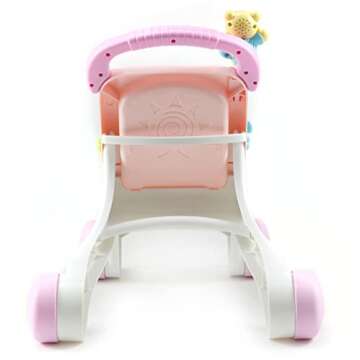 Fisher-Price Brilliant Basics Stroll-Along Walker, Pink