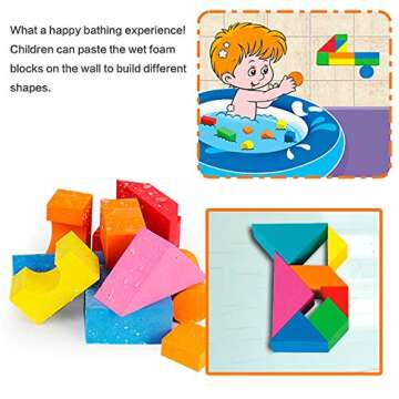 Mini Tudou 137 PCS Foam Blocks for Toddlers, Soft Stacking Building Block Toys Set for Kids, Boys and Girls
