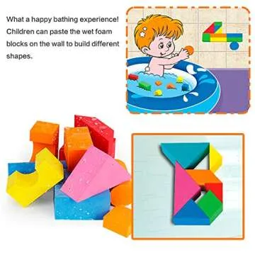Mini Tudou 137 PCS Foam Blocks for Toddlers, Soft Stacking Building Block Toys Set for Kids, Boys and Girls