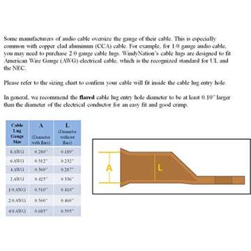 Top Quality WNI 1/0 Gauge Copper Cable Lugs - 25 pcs Set