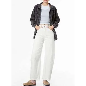 Sidefeel Women's Vintage Barrel Jeans for Casual Chic Style