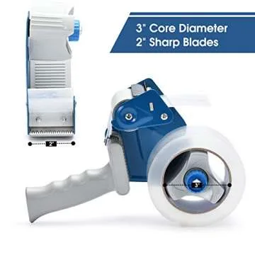 Pacific Mailer 2 Inch Tape Gun Dispenser for Packaging