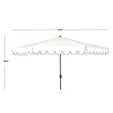 Safavieh 11-foot Round Crank Outdoor Umbrella for Patio