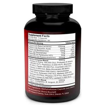 Digestive Enzymes with Probiotics & Prebiotics - Digestive Enzyme Supplements w Lipase, Amylase, Bro...