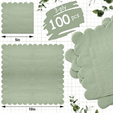 100 Scalloped Edged Cocktail Napkins for Every Occasion