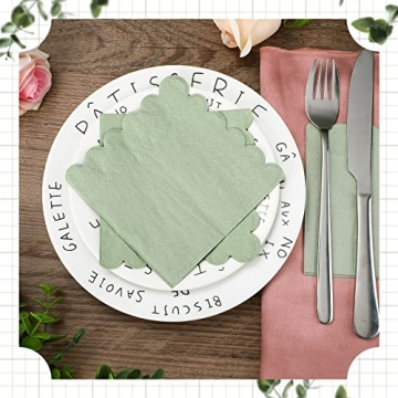 100 Scalloped Edged Cocktail Napkins for Every Occasion