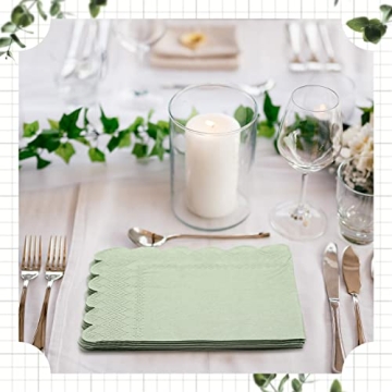 100 Scalloped Edged Cocktail Napkins for Every Occasion