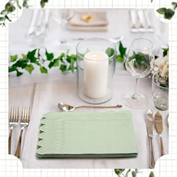 100 Scalloped Edged Cocktail Napkins for Every Occasion