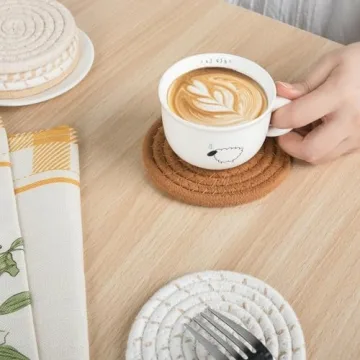 Boho Cotton Drink Coasters Set of 12