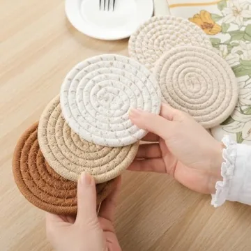 Boho Cotton Drink Coasters Set of 12