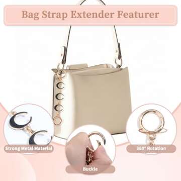 Tiparts Purse Extender Chain Purse Charms 5Pcs Bag Extender Chain Alloy Purse Strap Extender for Handbags Shoulder Bag Charms Accessories