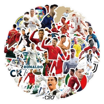 50PCS Cristiano Ronaldo Waterproof Stickers for Kids
