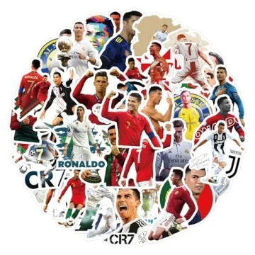 50PCS Cristiano Ronaldo Waterproof Stickers for Kids