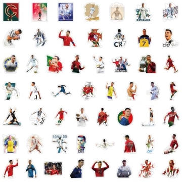 50PCS Cristiano Ronaldo Waterproof Stickers for Kids