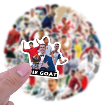 50PCS Cristiano Ronaldo Waterproof Stickers for Kids