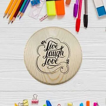 Round Wooden Plaques for Crafts, Natural Pine Unfinished Wood Plaque, Great Wood Base for DIY Craft Projects & Home Decoration - 4" inch - 2 Pcs.