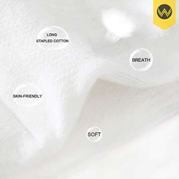 WANDER No Show Socks 10 Pack Cotton Non Slip Low Cut Invisible Loafer Socks Men&Women Boat Liner(10 Pairs White, Sock Size:9-11)