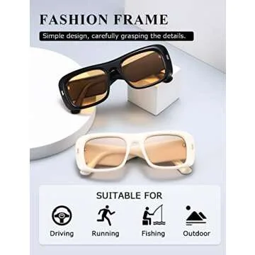 KIMORN Oversized Retro Sunglasses for All Seasons