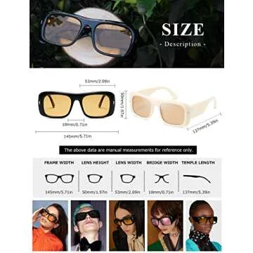 KIMORN Oversized Retro Sunglasses for All Seasons