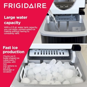 Portable Ice Maker by Frigidaire, 26 lbs/day Power