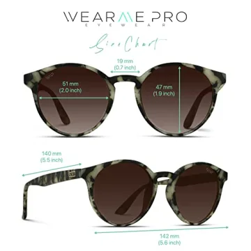 WearMe Pro Classic Small Round Retro Sunglasses for All Styles