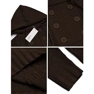 Stylish Cotton Turtleneck Hoodie for Men - COOFANDY