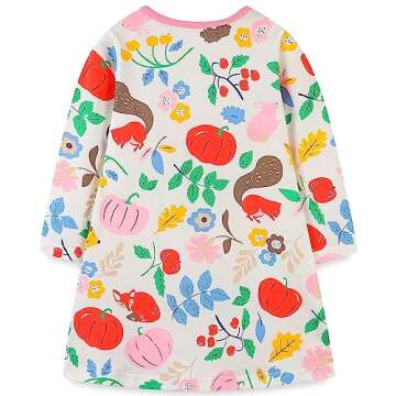 Bumeex Kids Toddler Girl Clothes Dresses Long Sleeve Fall Winter Spring Casual Cotton Cute Clothing ...