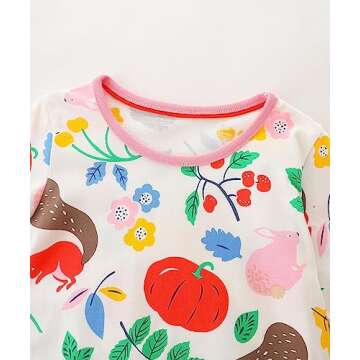 Bumeex Kids Toddler Girl Clothes Dresses Long Sleeve Fall Winter Spring Casual Cotton Cute Clothing Outfits Clothes Pumpkin Halloween 5t White